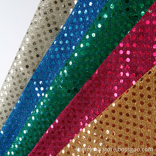 Decorative metallic 3mm sequin mesh spangle fabric